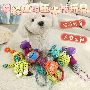 『台灣x現貨秒出』棉線拉環骨頭型動物咬咬玩具 磨牙玩具 寵物玩具 狗玩具 拔河玩具 發聲玩具