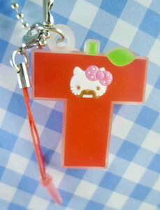 【震撼精品百貨】Hello Kitty 凱蒂貓 KITTY鑰匙圈-軟膠字母T 震撼日式精品百貨