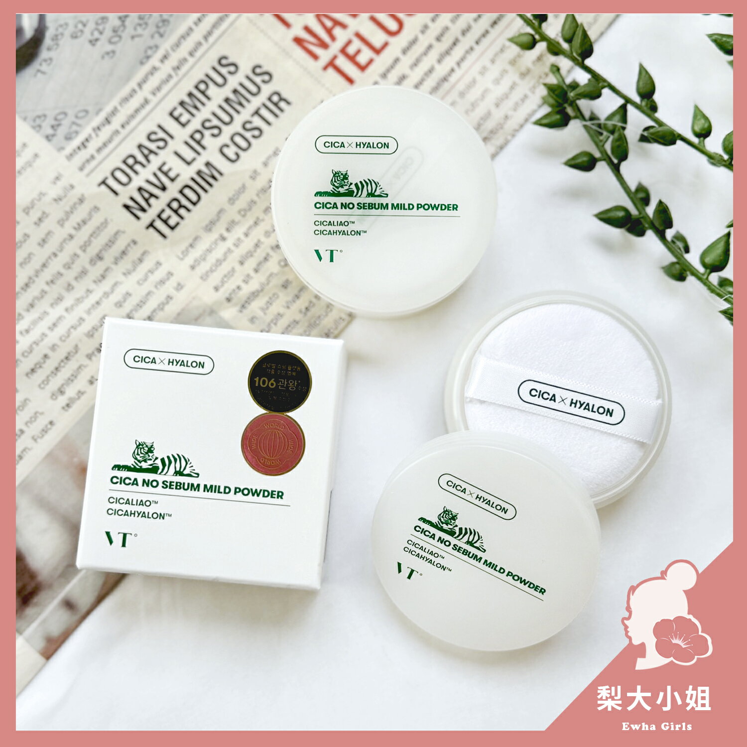 【梨大小姐】韓國 VT 蜜粉 積雪草控油蜜粉 定妝蜜粉 老虎控油蜜粉 控油蜜粉 定妝 控油 CICA 5g
