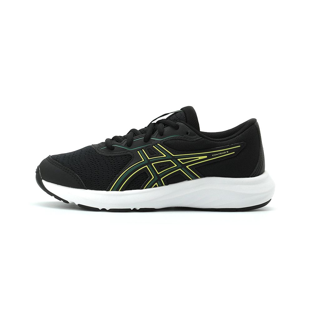 ASICS CONTEND 9 GS 運動慢跑鞋 黑綠 1014A337-007 大童鞋