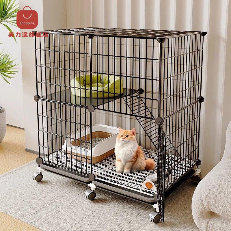 貓籠子家用室內帶貓廁所一體貓窩貓咪貓屋貓舍小型貓別墅貓柜格架 pd6182