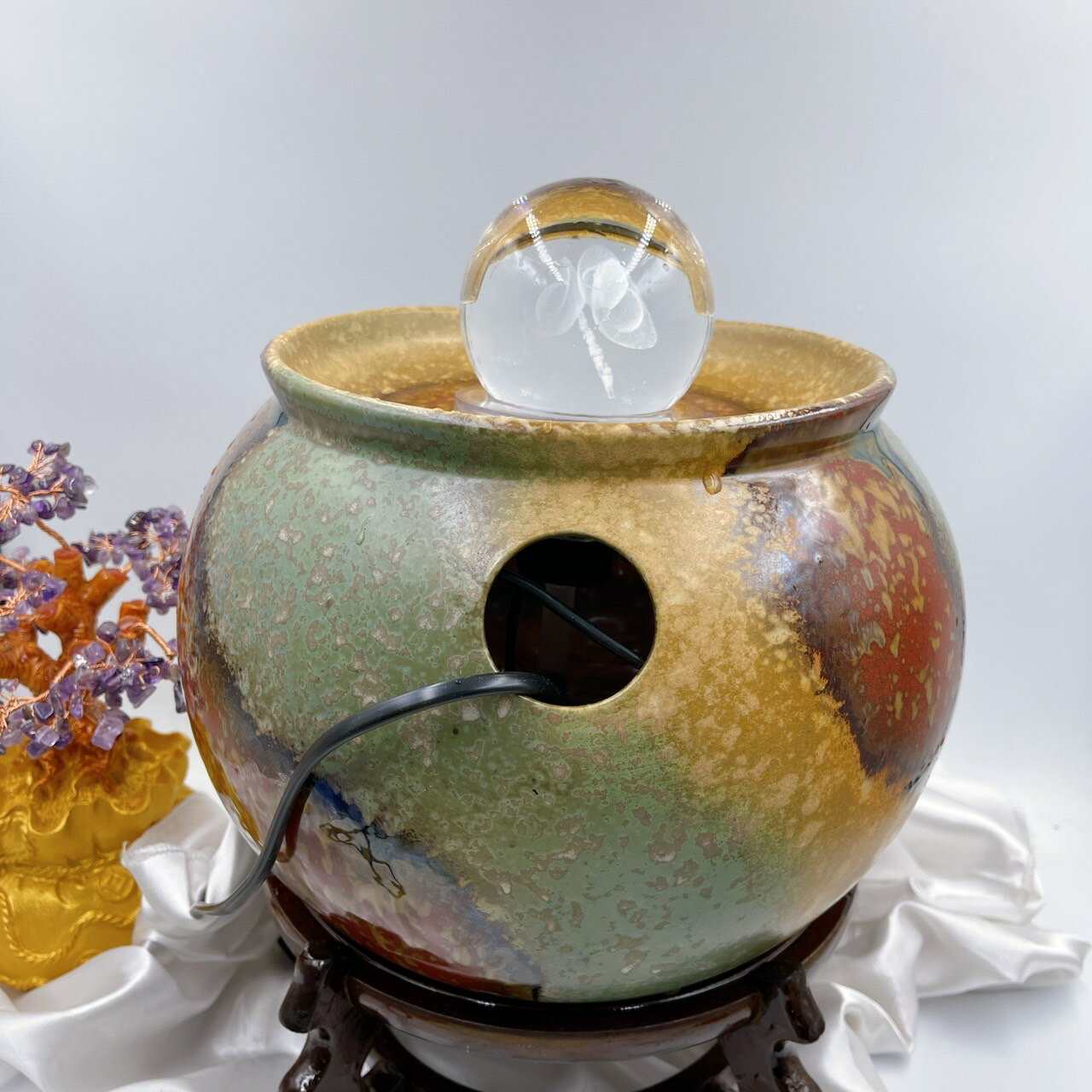 Sweet Heart 田芯開運精選 💯台灣現貨 MIT鶯歌 陶瓷 五行 招財進寶 時來運轉 流水 盆 (大水琴) 6