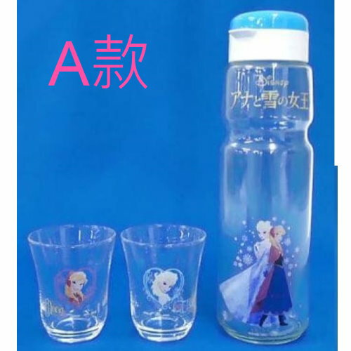 asdfkitty*特價 日本製 迪士尼 冰雪奇緣 玻璃冷水壺1個+玻璃杯2個-A款