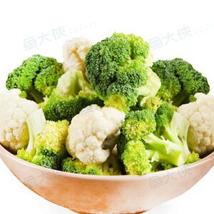 雙色-熟凍綜合花椰菜(1kg/包)#青花菜#雙色-1B5B【魚大俠】AR247