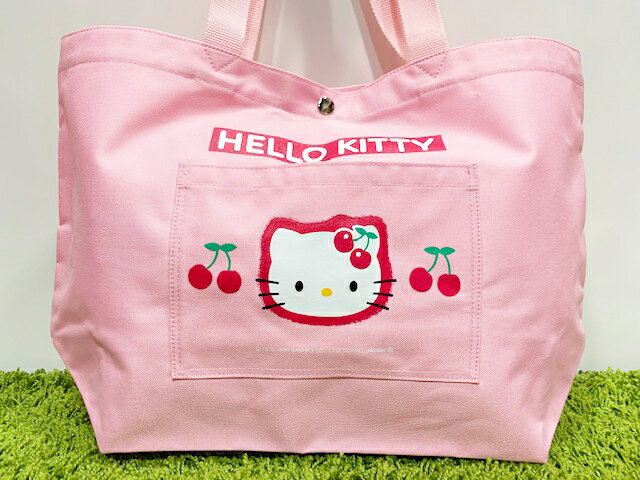 【震撼精品百貨】Hello Kitty 凱蒂貓 日本三麗鷗 KITTY手提包/收納袋-櫻桃粉#01662 震撼日式精品百貨