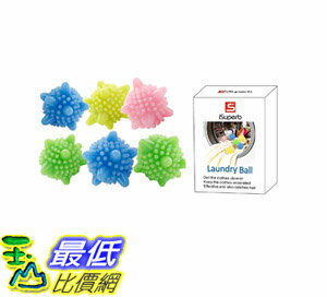 [107美國直購] 洗衣機用 不打結洗衣球 iSuperb Solid Colorful Laundry Ball Washing Ball Set of 6 2.4 inch (type 2)