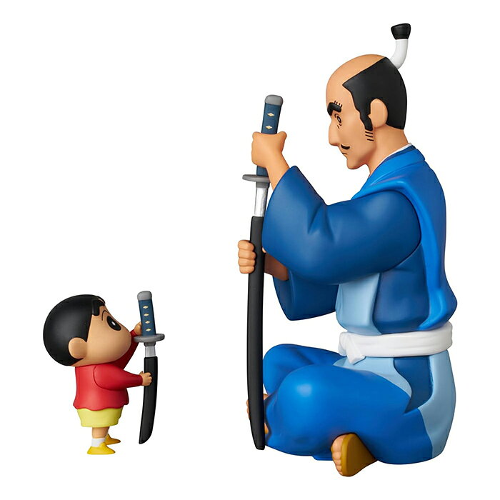 Medicom Toy UDF 公仔 蠟筆小新5 武士的金打 又兵衛與小新 【鯊玩具】