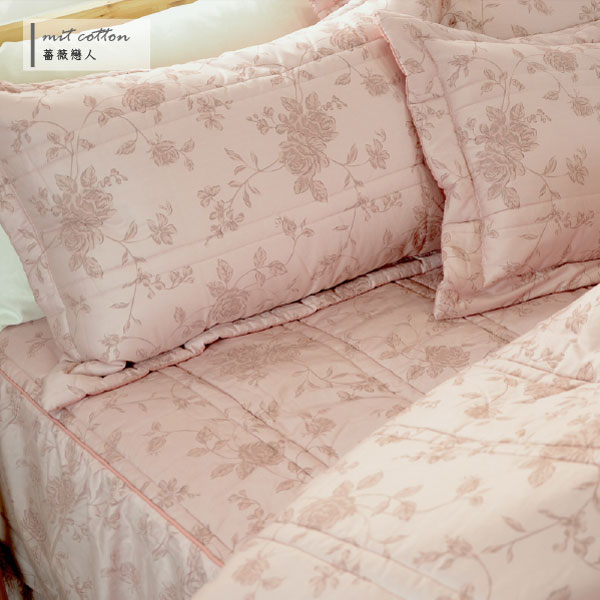 <br/><br/>  床罩組/雙人【薔薇戀人】五件式床罩組/精梳棉，台灣製  絲薇諾<br/><br/>