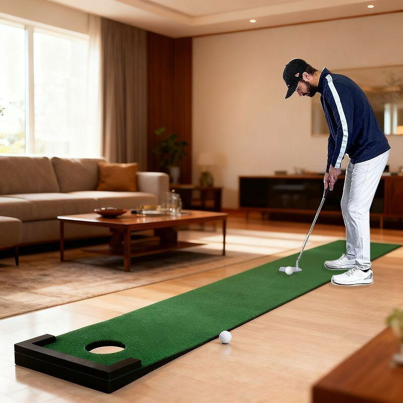 含運 高爾夫推桿練習器地毯GOLF室內練習墊廠家新品單洞推桿毯