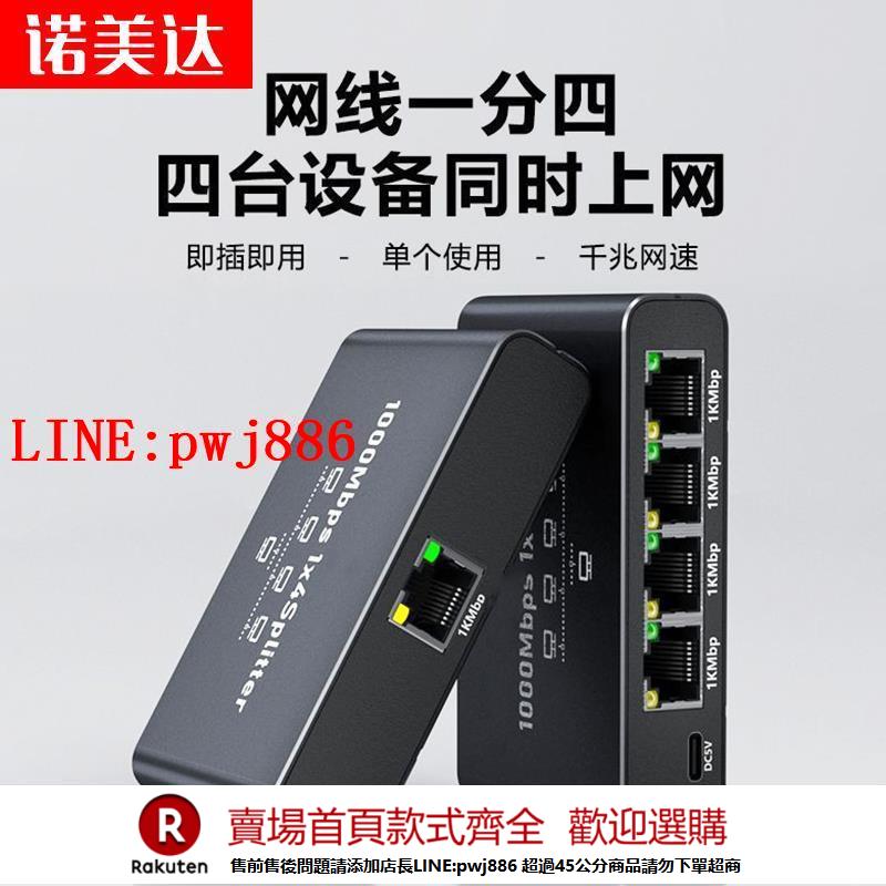 【諮詢客服驚喜多多】千兆網路一拖四同時上網寬帶以太網一分二網線分線器一分三網口轉換擴充套件交換機分流分配器家用宿舍1分2分接器