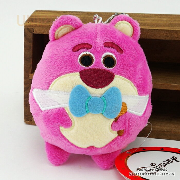 【UNIPRO】迪士尼 LOTSO 熊抱哥 11公分 圓球 珠鍊吊飾 絨毛玩偶 娃娃 玩具總動員