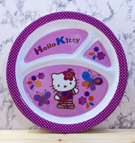【震撼精品百貨】凱蒂貓_Hello Kitty~日本SANRIO三麗鷗 KITTY 美耐皿盤子/塑膠盤-蝴蝶*62129