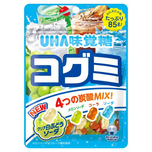 【江戶物語】 UHA 味覺糖 綜合汽水軟糖 85g 可樂/哈密瓜/白葡萄/蘇打風味 軟糖 KOGUMI 日本原裝進口
