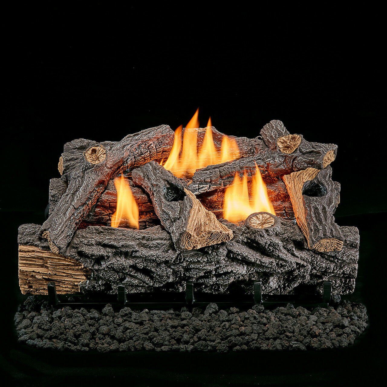 ventless double sided gas logs