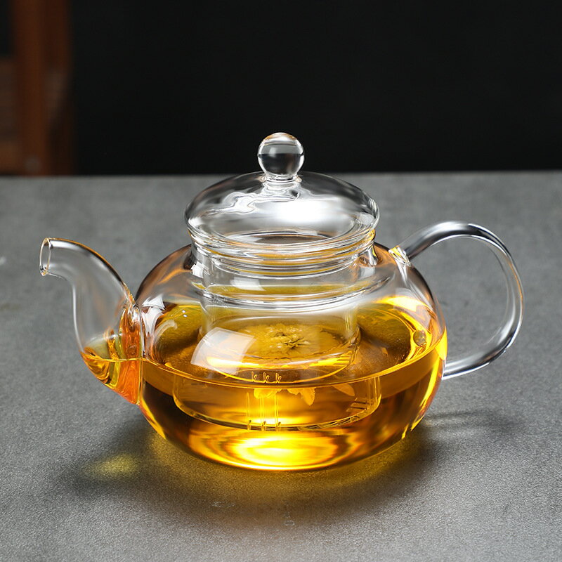 優樂悅~玻璃茶壺耐高溫煮茶壺家用大容量花茶壺套裝帶過濾沖茶器 泡茶壺手沖壺 茶壺
