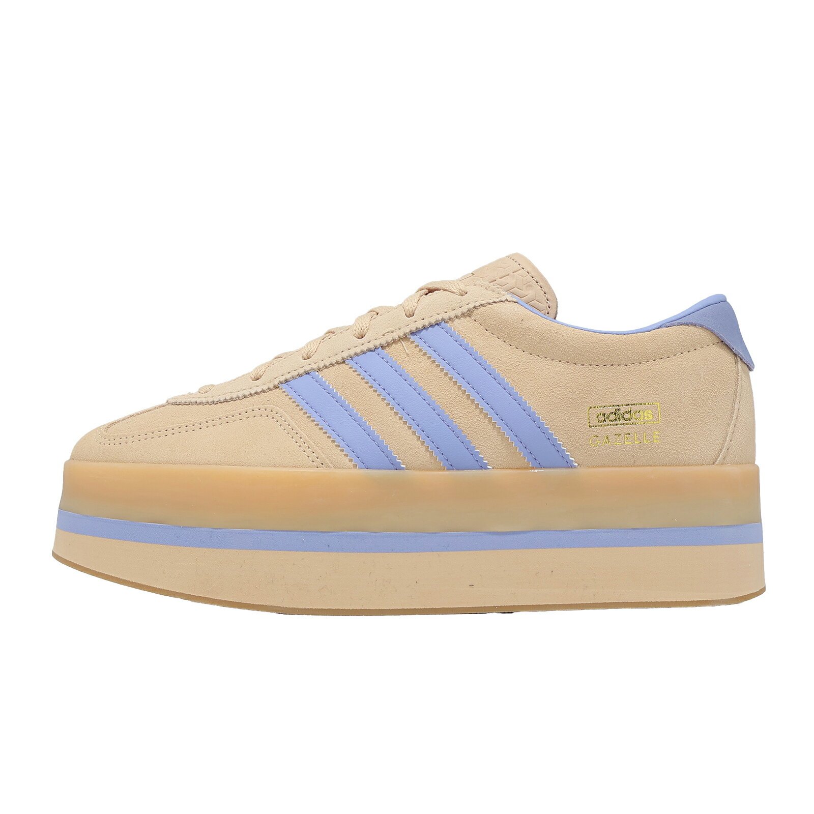 adidas 愛迪達 休閒鞋 Gazelle Stack W 女鞋 米 藍 麂皮 厚底 增高 JS3927