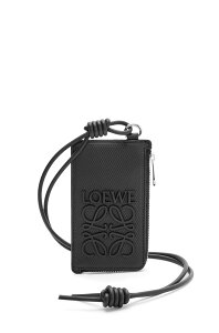LOEWE卡夾 Coin cardholder in diamond calfskin with a strap