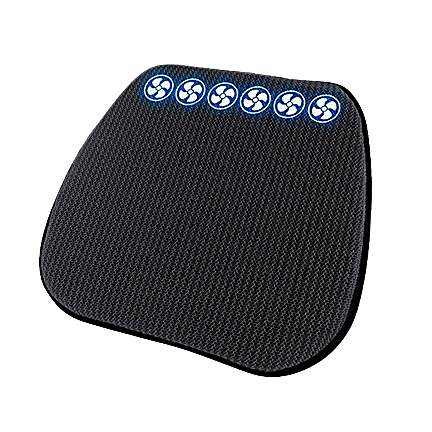 權世界@汽車用品 OMyCar 涼夏強力送風 USB插電式 升級版 3D涼爽6風扇蜂巢凝膠坐墊 AE990190