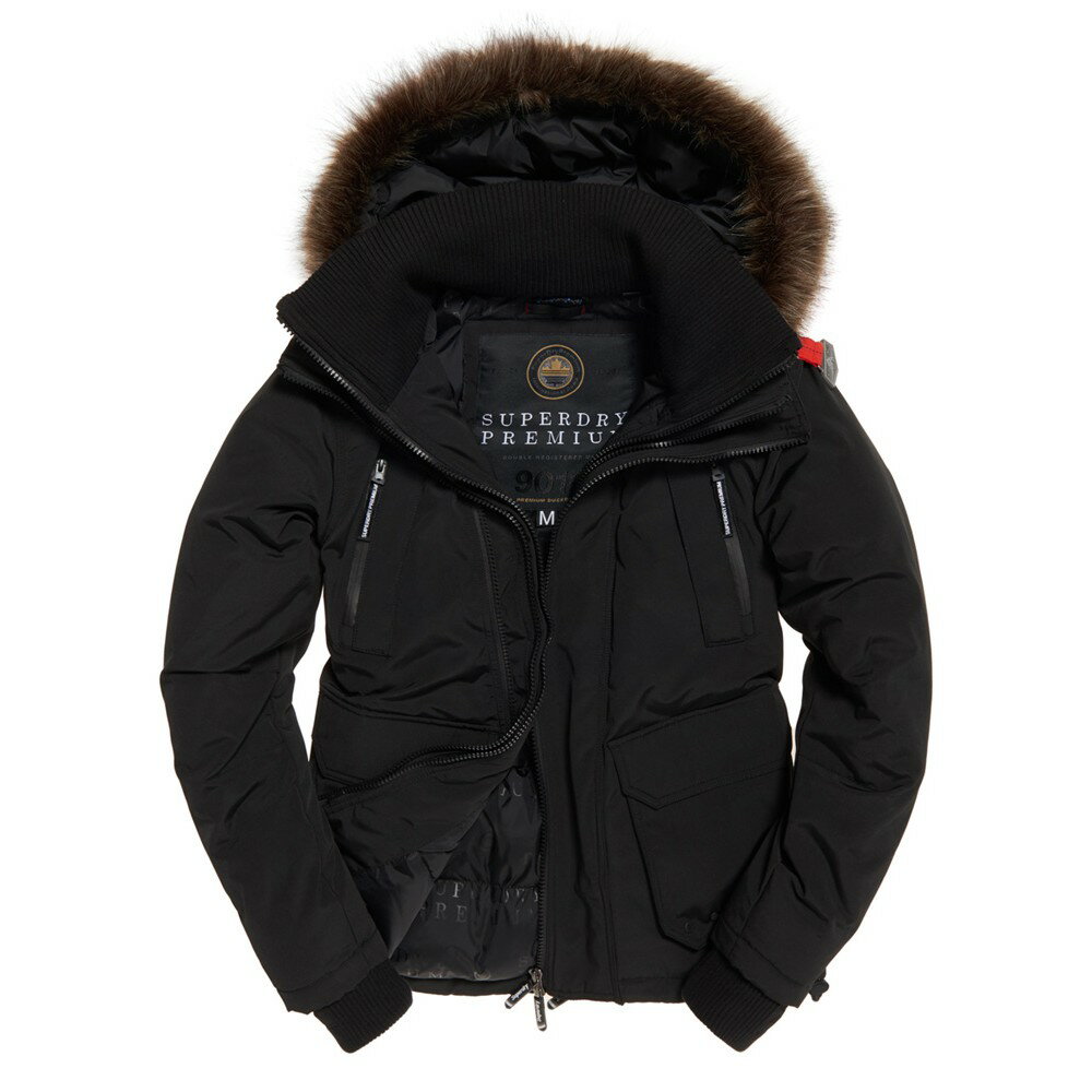 防寒黑天鵝 跩狗嚴選 90%絨 極度乾燥 Superdry 頂級旗艦款 Down 羽絨 夾克 風衣 大衣 外套 低調 黑 全黑 連帽 風衣 羽絨衣 零下防寒保暖