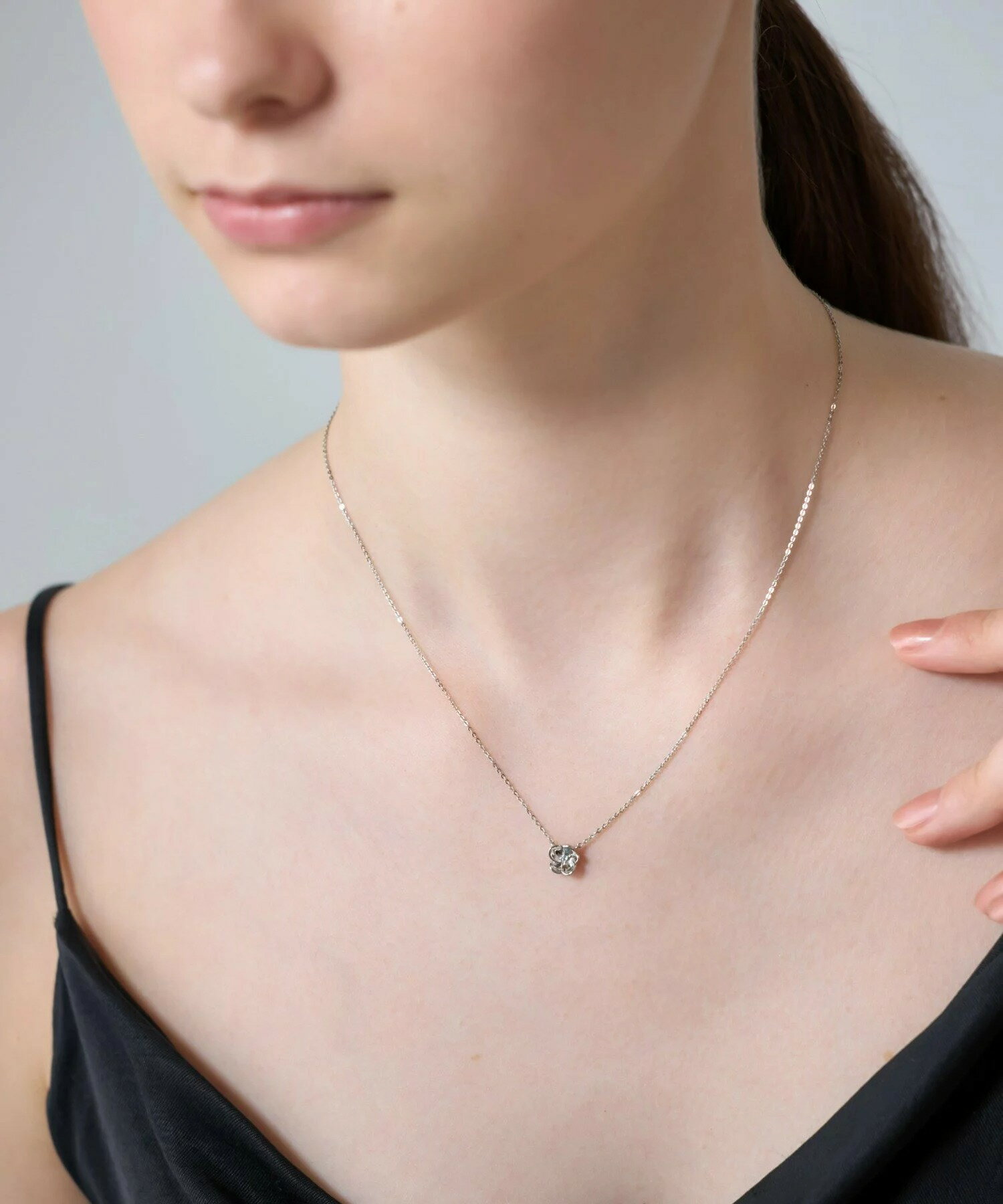 【Fun to Jewelry】ete 天然石花朵項鍊 金色/銀色 | 項鍊 送禮 情人節 [Rakuten Fashion] 7