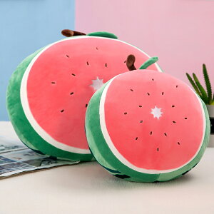 創意3D水果公仔韓國毛絨玩具草莓抱枕榴蓮靠墊沙發靠墊生日禮物女