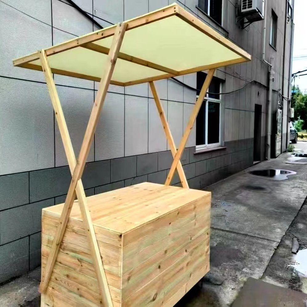 免運 攤位架 擺攤架 擺地攤 展示架 網紅集市攤位架木製活動棚實木折疊攤位擺攤促銷車展示架擺地攤 八折下殺 可開發票 特價出