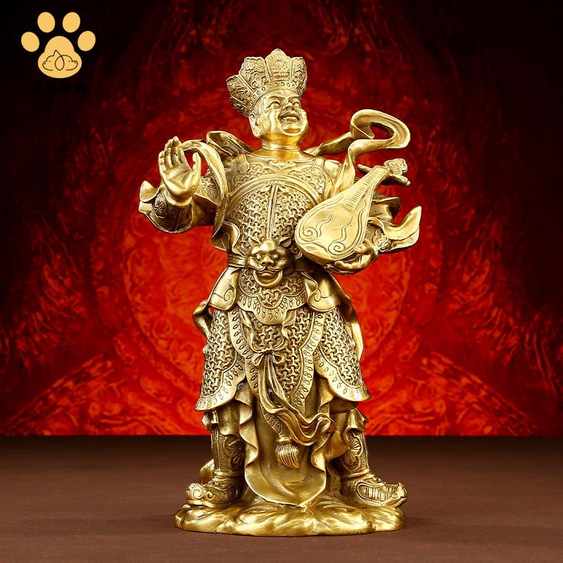 銅天下黃銅 四大天王擺件四大金剛持國天王增長天王廣目天王多聞天【W1118】