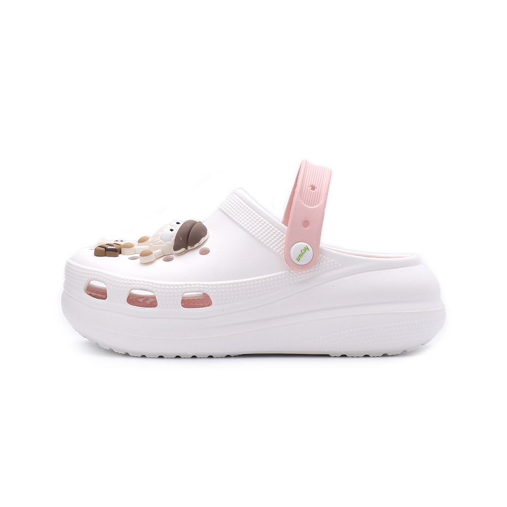 豪利來 餅乾厚底洞洞鞋 白 女鞋