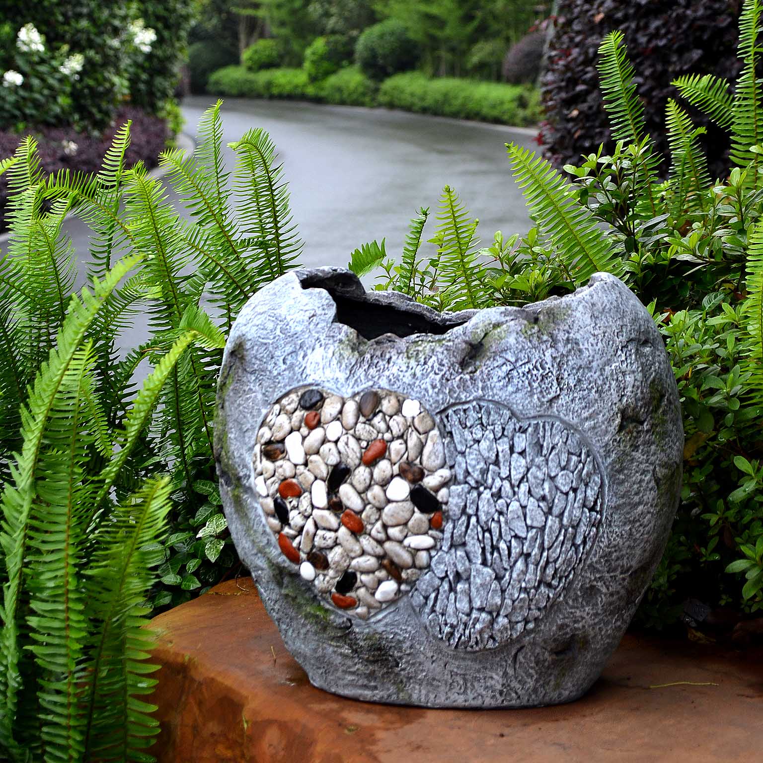 戶外創意草坪裝飾品別墅園林庭院房子蝸牛雕塑花園微景觀花盆擺件 2