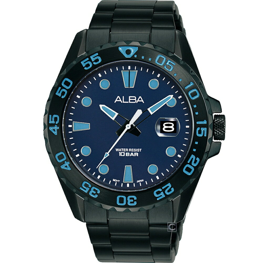 ALBA 雅柏錶 休閒舒適運動鋼帶錶 VJ42-X322B(AS9N27X1)-【刷卡回饋 分期0利率】【APP下單22%點數回饋】