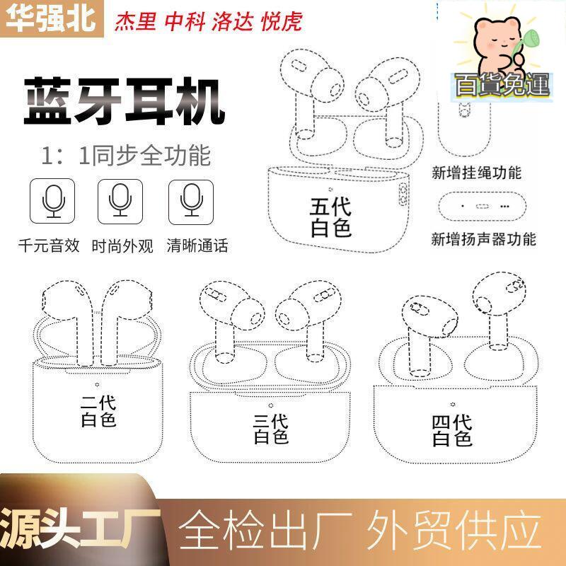 廠家直銷華強北二三四五代耳機傑裡6973降噪無線運動tws洛達1562f-誠信優品