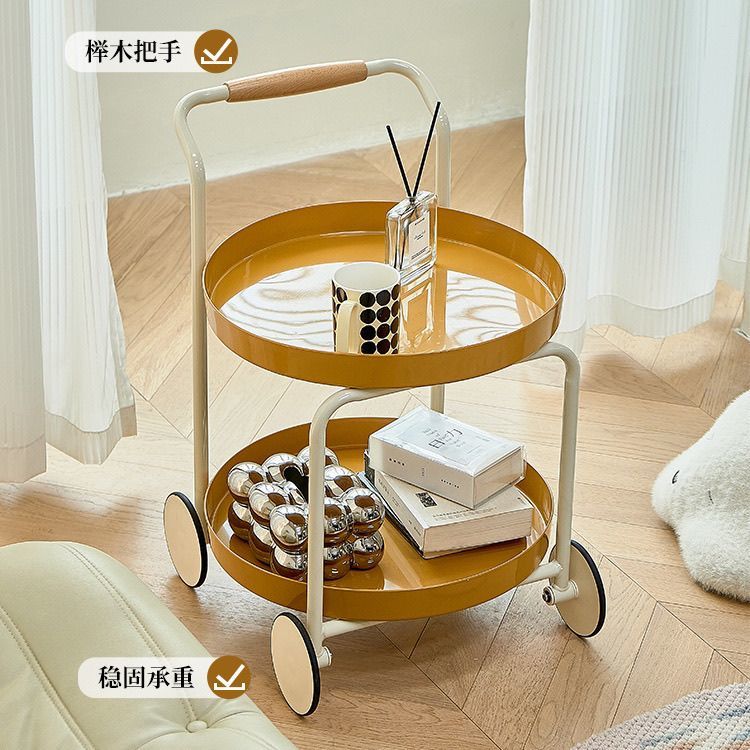 【附發票】 公司貨 免運 推車 可移動推車 置物推車 簡約ins收納移動小推車置物架可移動雙層置物架雜物收納小戶型特惠M0920