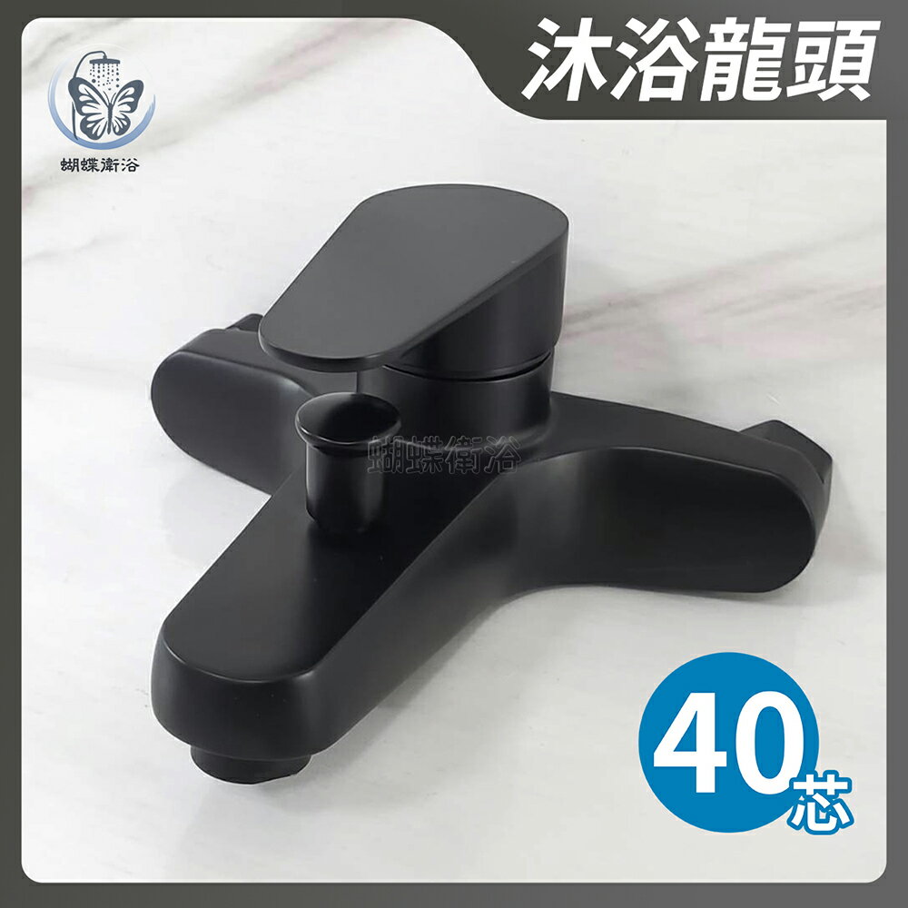 304不鏽鋼【霧黑 沐浴龍頭】40芯.冷熱混合【領券滿額再折千11/30止】