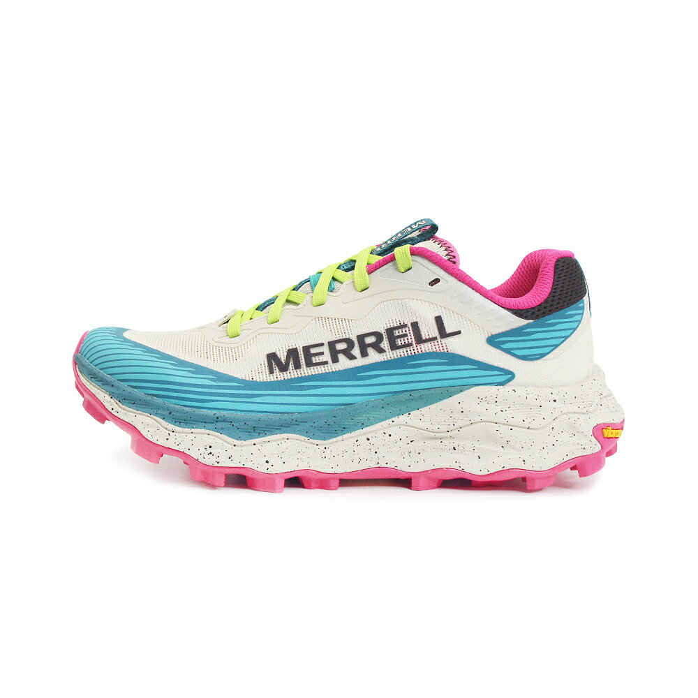 MERRELL(女)AGILITY PEAK 6 輕量戶外越野訓練鞋 女鞋-白綠桃色 2