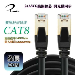 【最高22%回饋 5000點】 i-wiz CAT.8 S/FTP 超高速網路線 20M