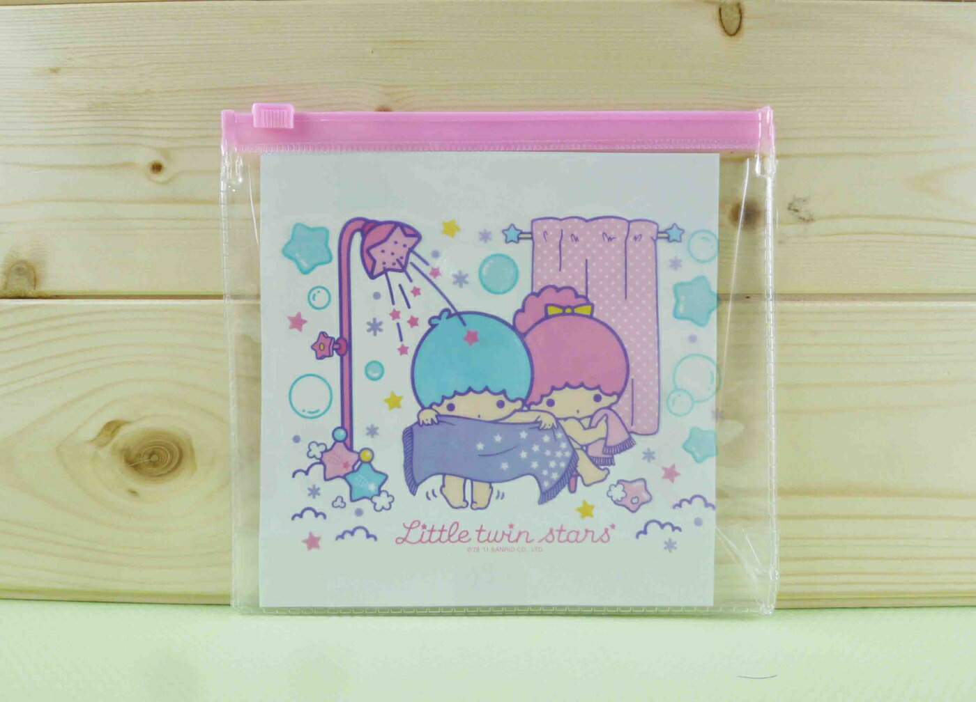 【震撼精品百貨】Little Twin Stars KiKi&LaLa 雙子星小天使 透明夾鏈袋-洗澡 震撼日式精品百貨