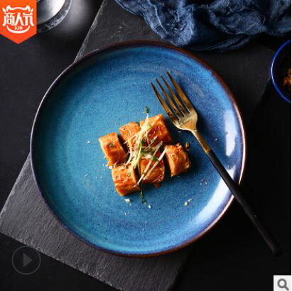 美琪 北歐現代創意復古陶瓷餐盤菜盤沙拉甜品盤