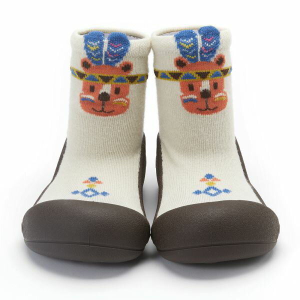 【任2件990】韓國 Attipas 快樂腳襪型學步鞋-印地安小熊