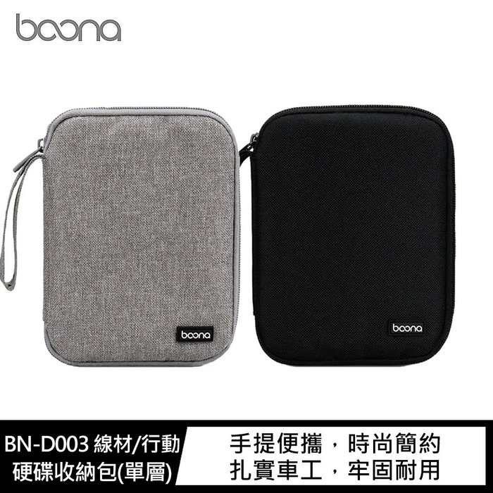 【4%點數】baona BN-D003 線材/行動硬碟收納包(單層)(小)【限定樂天APP下單享點數回饋】