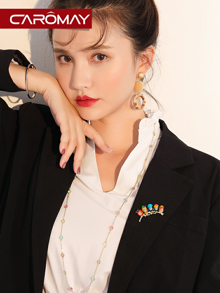 ins趣味小鳥胸針女日系可愛胸花防走光絲巾扣別針固定衣服飾品潮