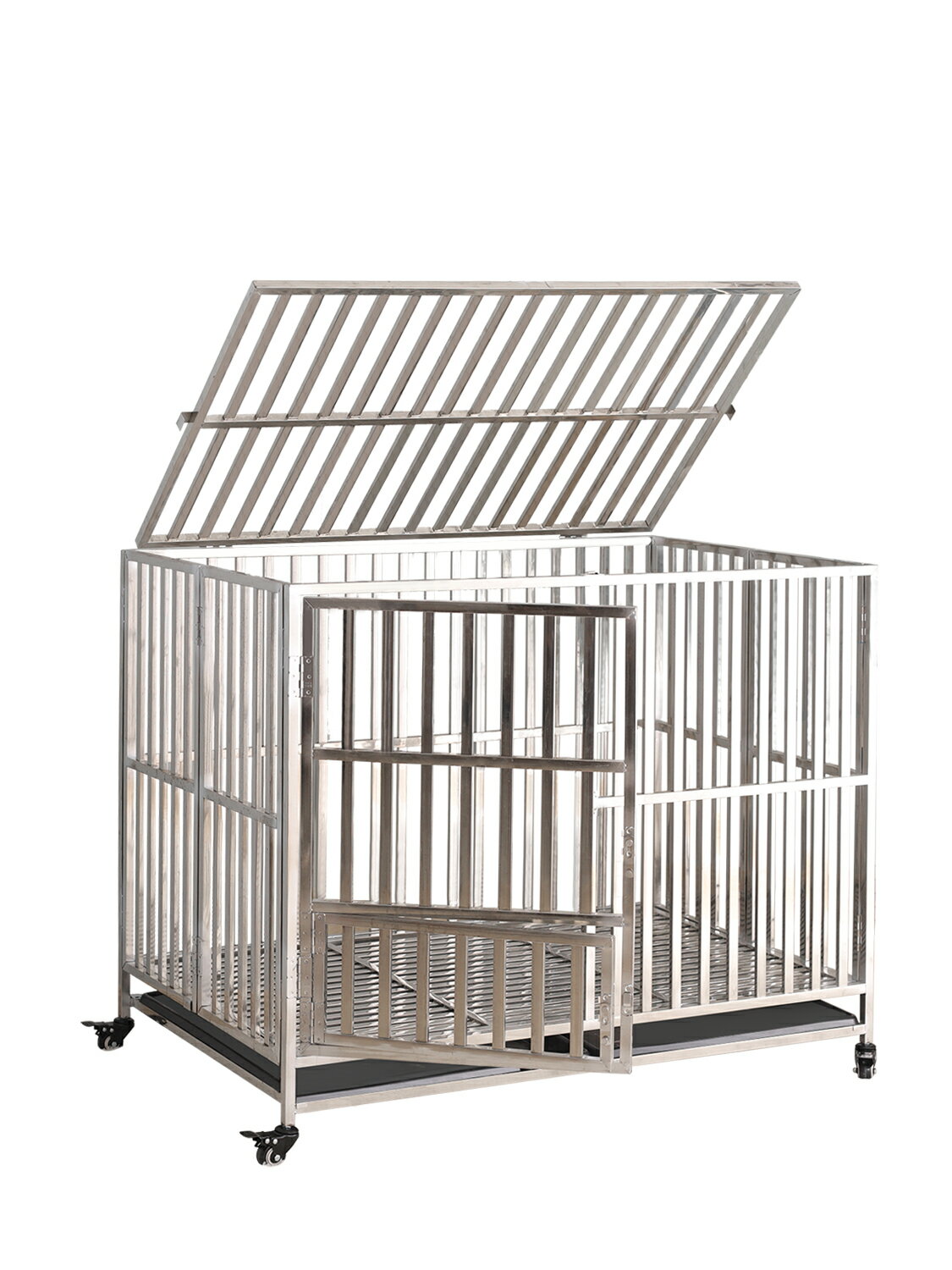 【超多款式咨詢客服】泰迪金毛拉多柴犬不銹鋼折疊狗籠特大中小型犬室內專用帶廁所接糞 3