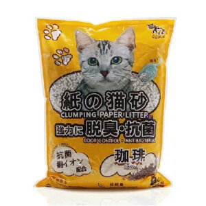 【寵愛家】-6包免運賣場-QQ Kit 凝結紙貓砂 咖啡/活性碳x6包,紙砂