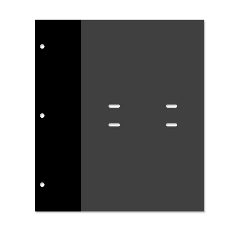 珠友 PH-12001-6 12K3孔 4x6內頁(黑)