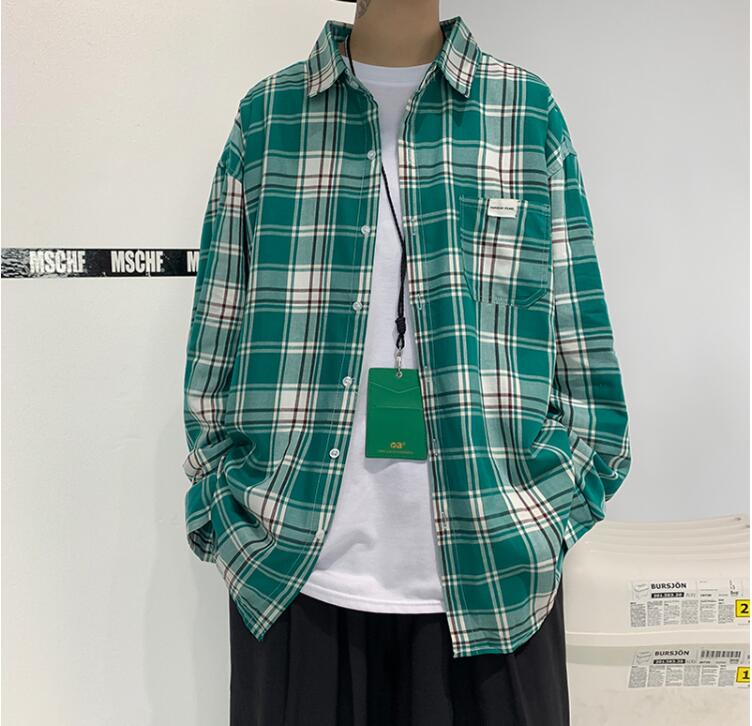 FINDSENSE X 男士 薄款 長袖 襯衫 男上衣 情侶 格子襯衣 潮襯衫