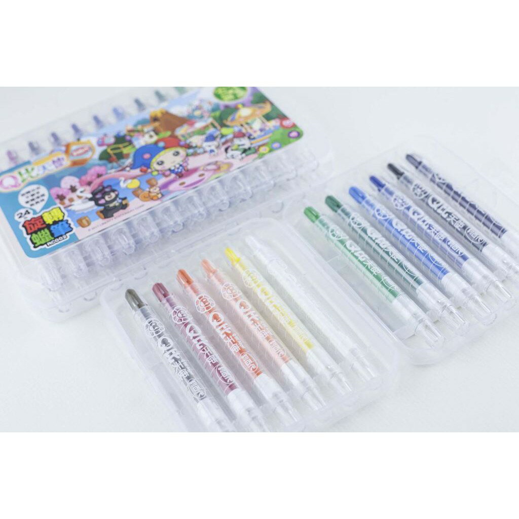 【K.J總務部】利百代 RC001/RC002 Q比旋轉蠟筆～12色組/24色組 2