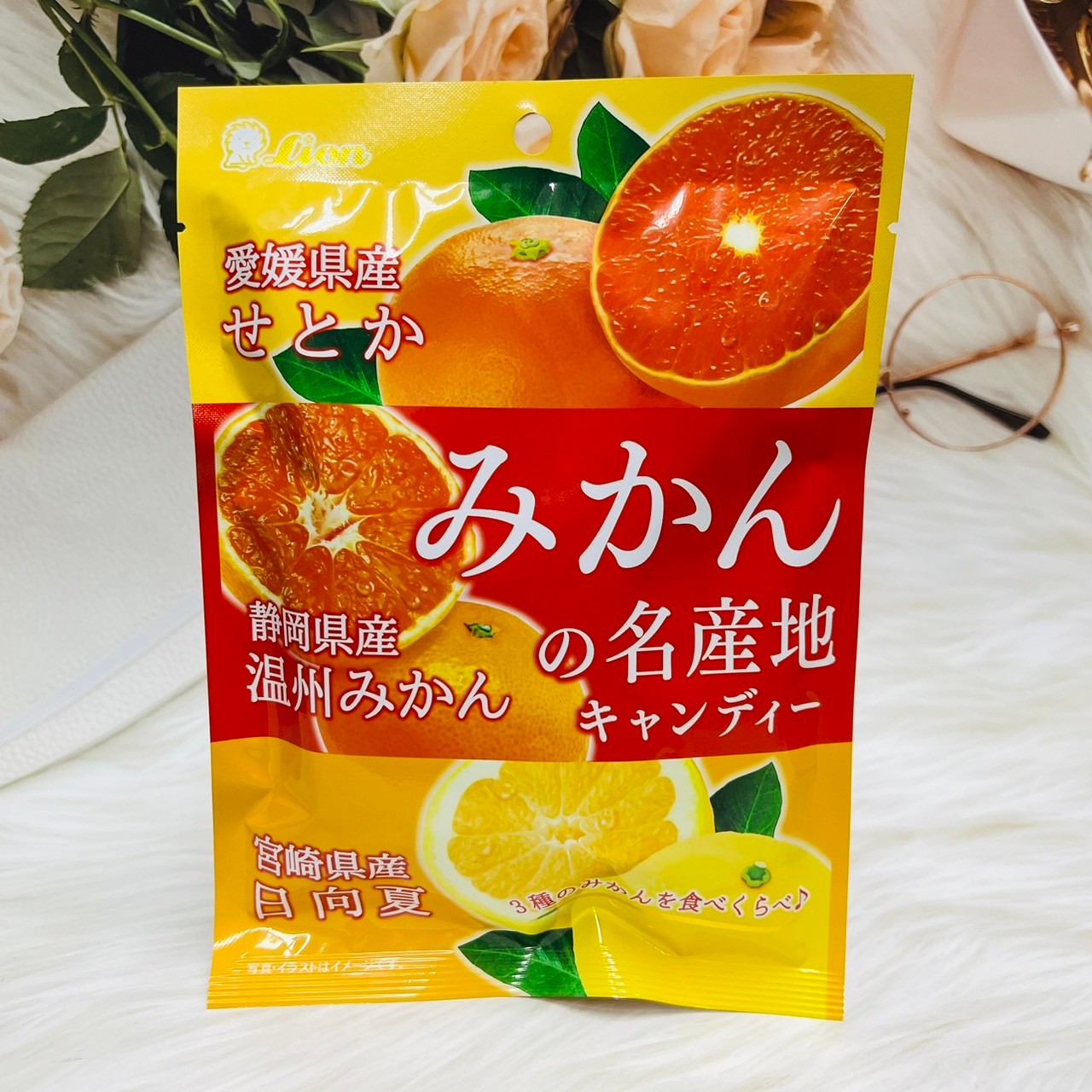 日本 LION 獅王 系列糖果~橘子風味糖 喉糖 蜜柑糖 宮崎產日向夏｜全店$299 全家取貨免運｜滿額折500｜APP下單最高賺19%點數⚡