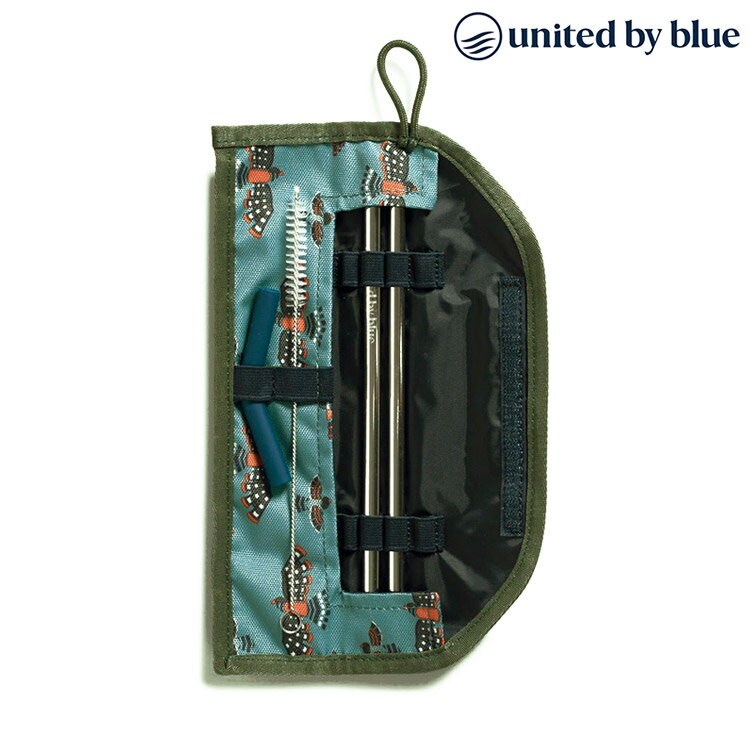 United by Blue 防潑水吸管收納包組 Printed Straw Kit 814-037 (印花款) / 休閒 旅遊 居家 撥水 環保吸管 餐具