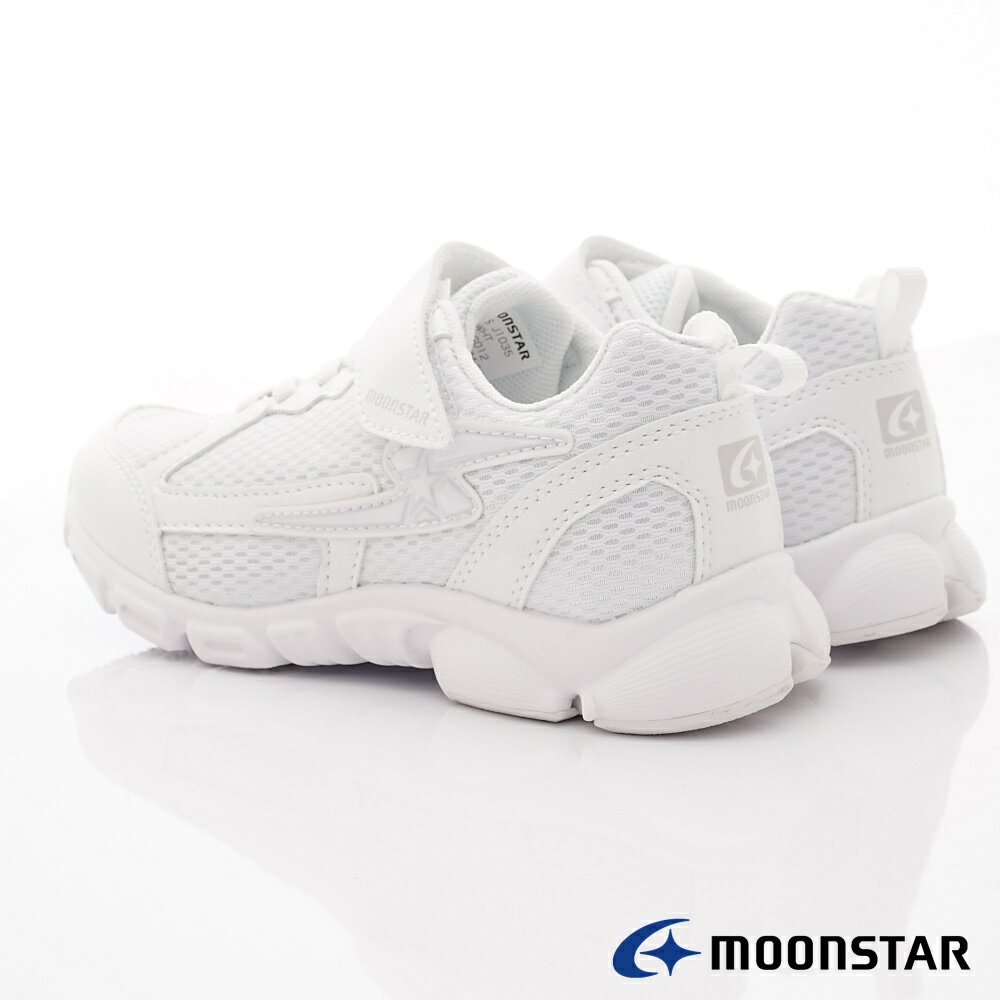 日本月星Moonstar機能童鞋閃電競速衝刺系列3E寬楦競速運動鞋款10351白(中大童段) 5