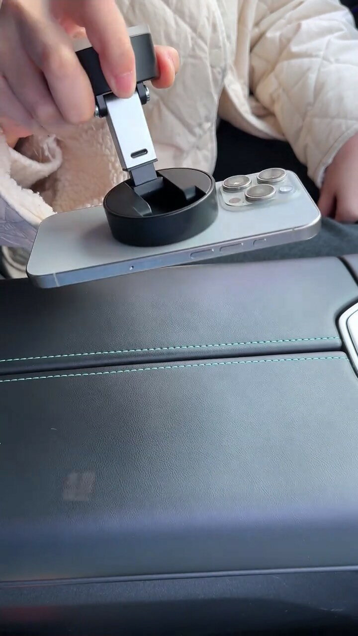 真空機械吸附手機支架磁吸自動吸盤旋轉汽車導航車載家用墻壁桌面【尚宜汽配】