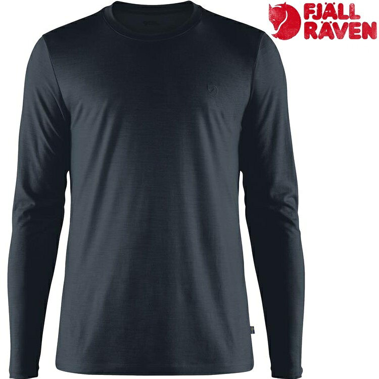 Fjallraven 北極狐 Abisko Wool 男款 長袖羊毛排汗衣/美麗諾羊毛 87194 555 暗深藍